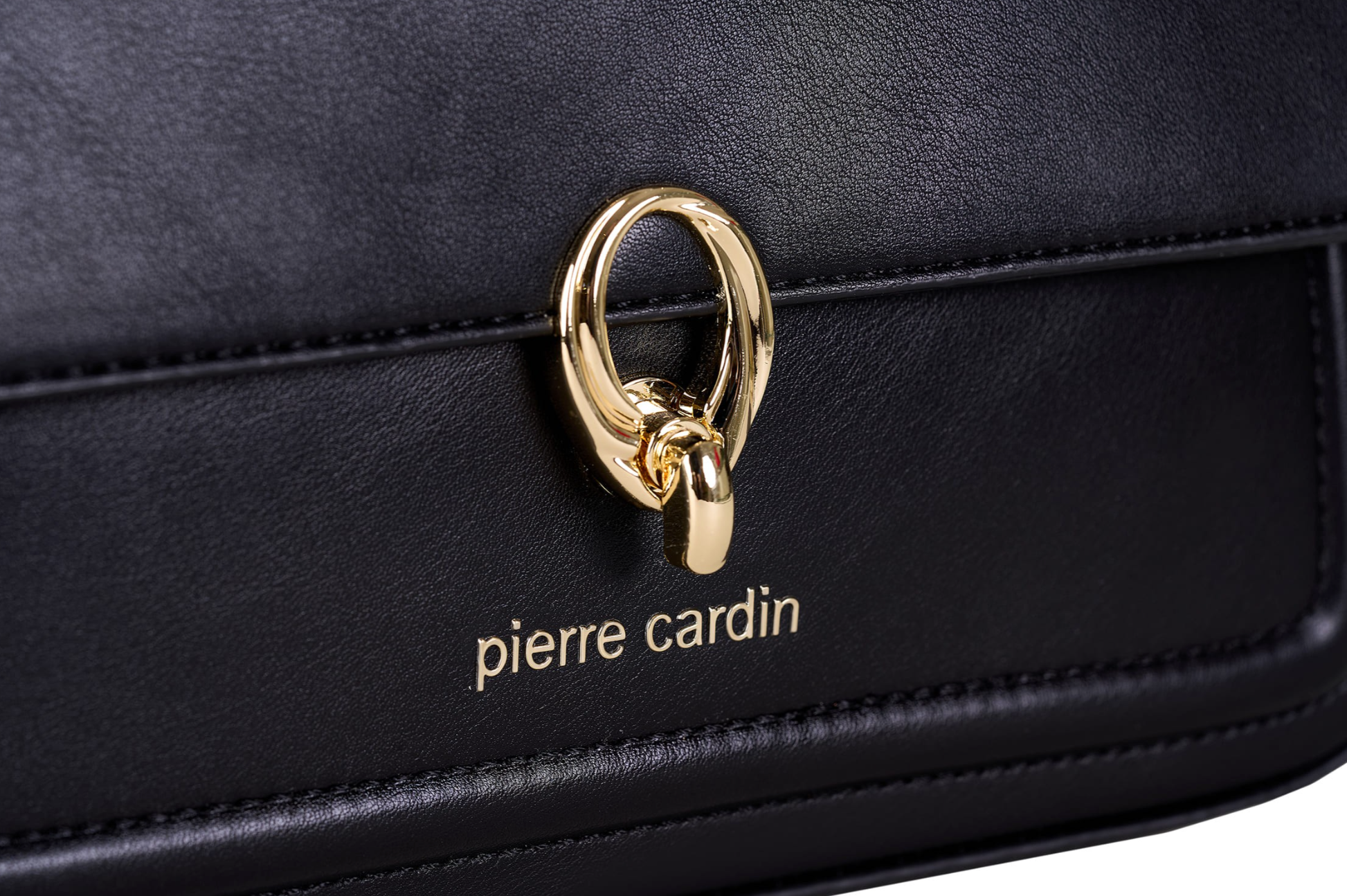 Pierre Cardin eco-leather black shoulder bag for women
