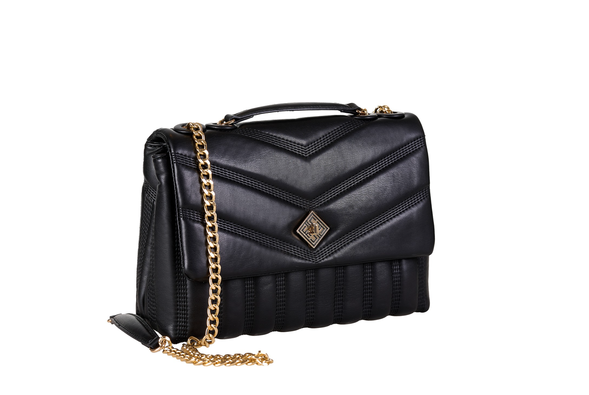 Pierre Cardin eco-leather black shoulder bag for women