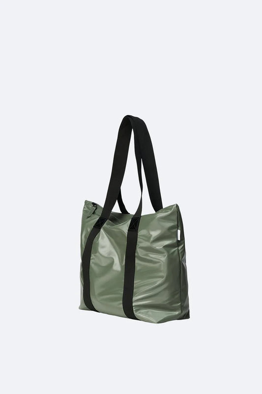 RAINS UNISEX Tote Shiny Olive handbag