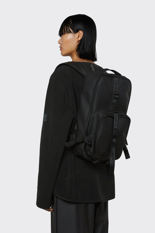 RAINS UNISEX Trail black backpack