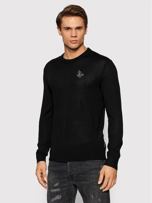 ARMANI EXCHANGE black sweater for men