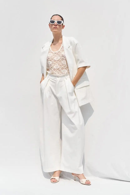 LUMINA white pants for women