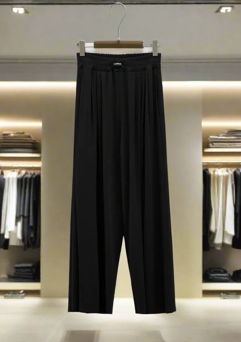 Lumina black casual pants for women