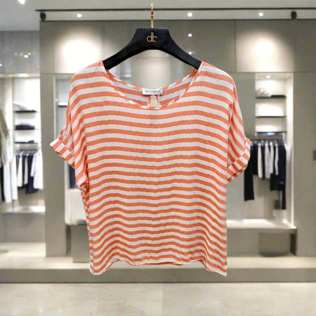 PRETTY LOLITA light striped blouse for women