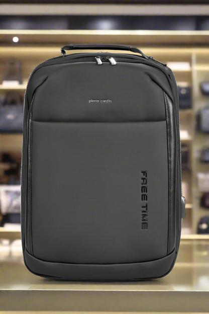 Pierre Cardin black backpack for men 4461