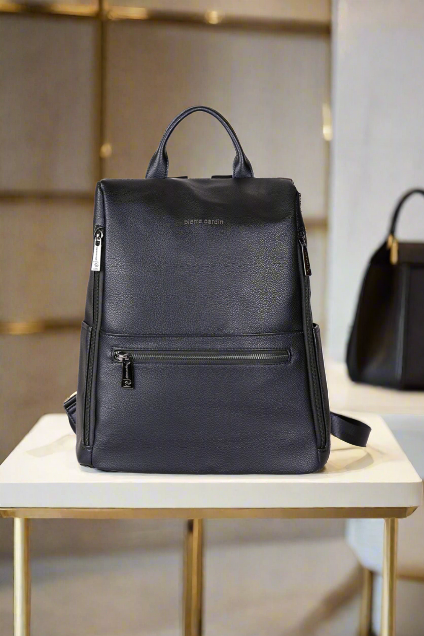 Pierre Cardin eko odos juoda kuprinė moterims