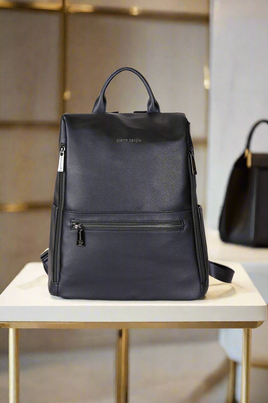 Pierre Cardin eko odos juoda kuprinė moterims