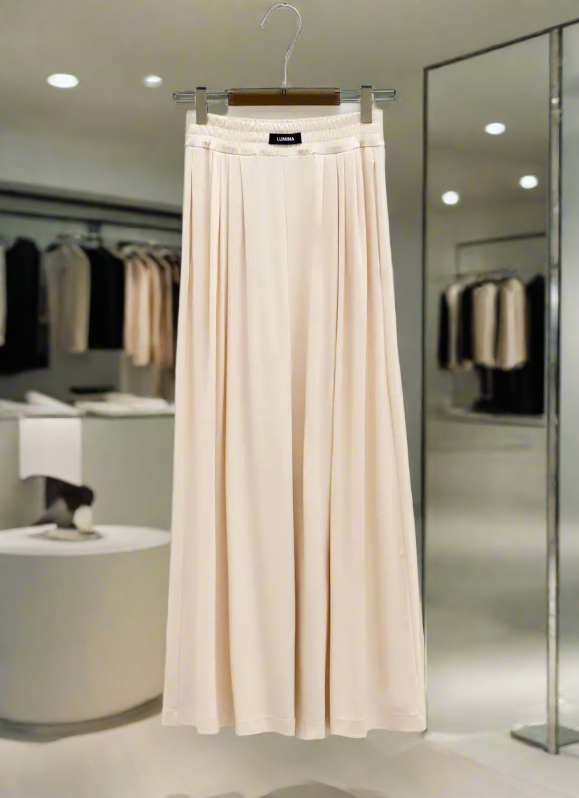 Lumina cream casual pants for women
