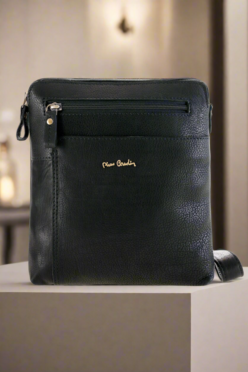 Pierre Cardin ruda natūralios odos rankinė vyrams
