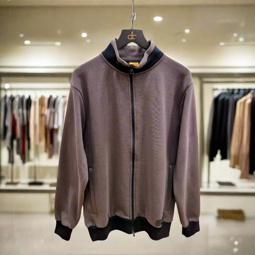 PEPPER UNISEX Comfort Slate-Black Zip-Up Sweater