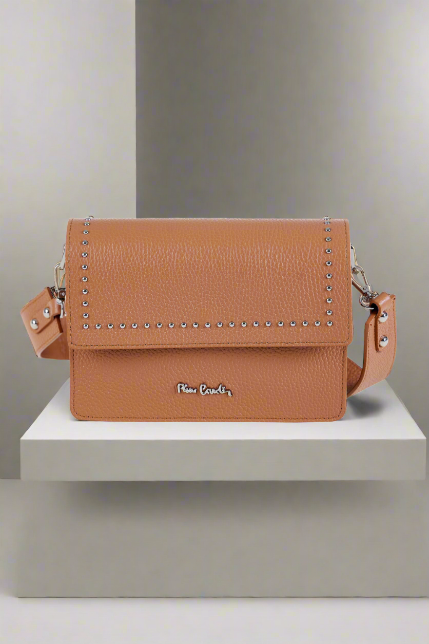 Pierre Cardin caramello leather handbag for women