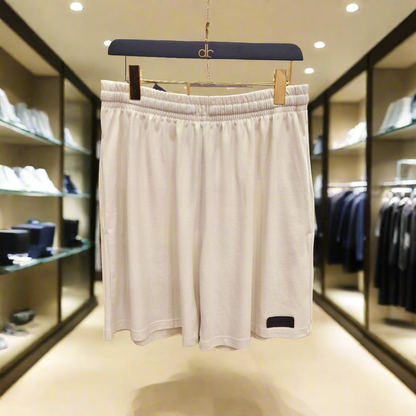 PEPPER Beige Pique oversized shorts for men