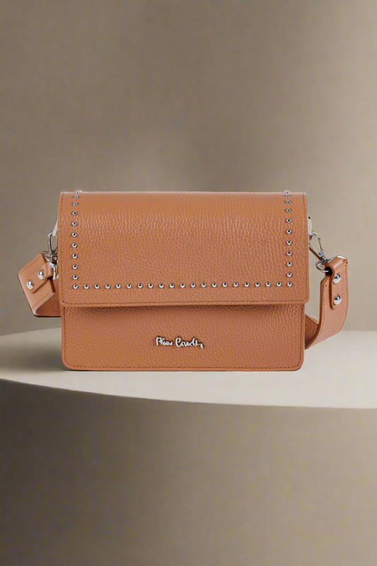 Pierre Cardin caramello leather handbag for women