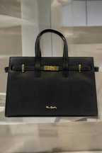 Pierre Cardin black genuine leather handbag for women