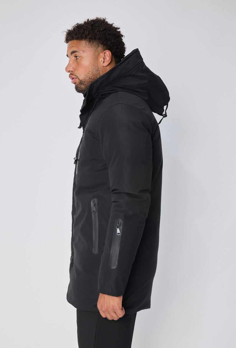 FRILIVIN black parka with hood