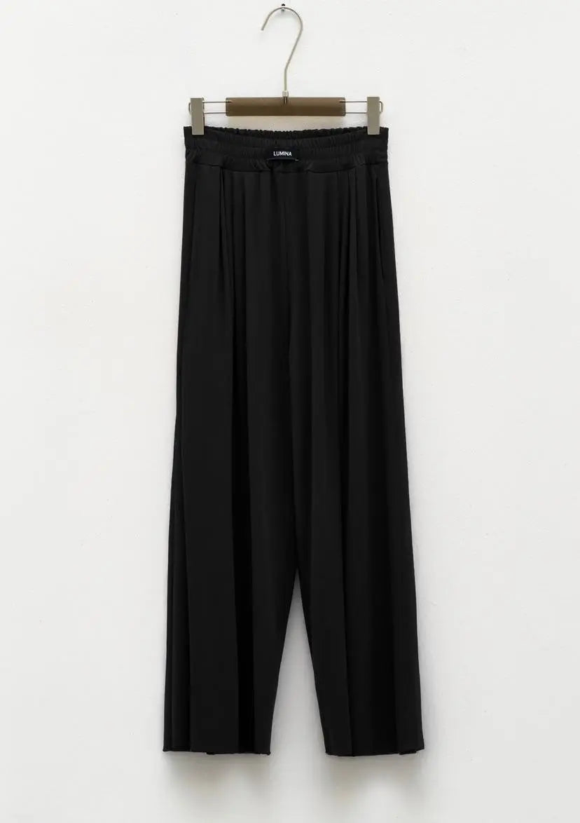 Lumina black casual pants for women