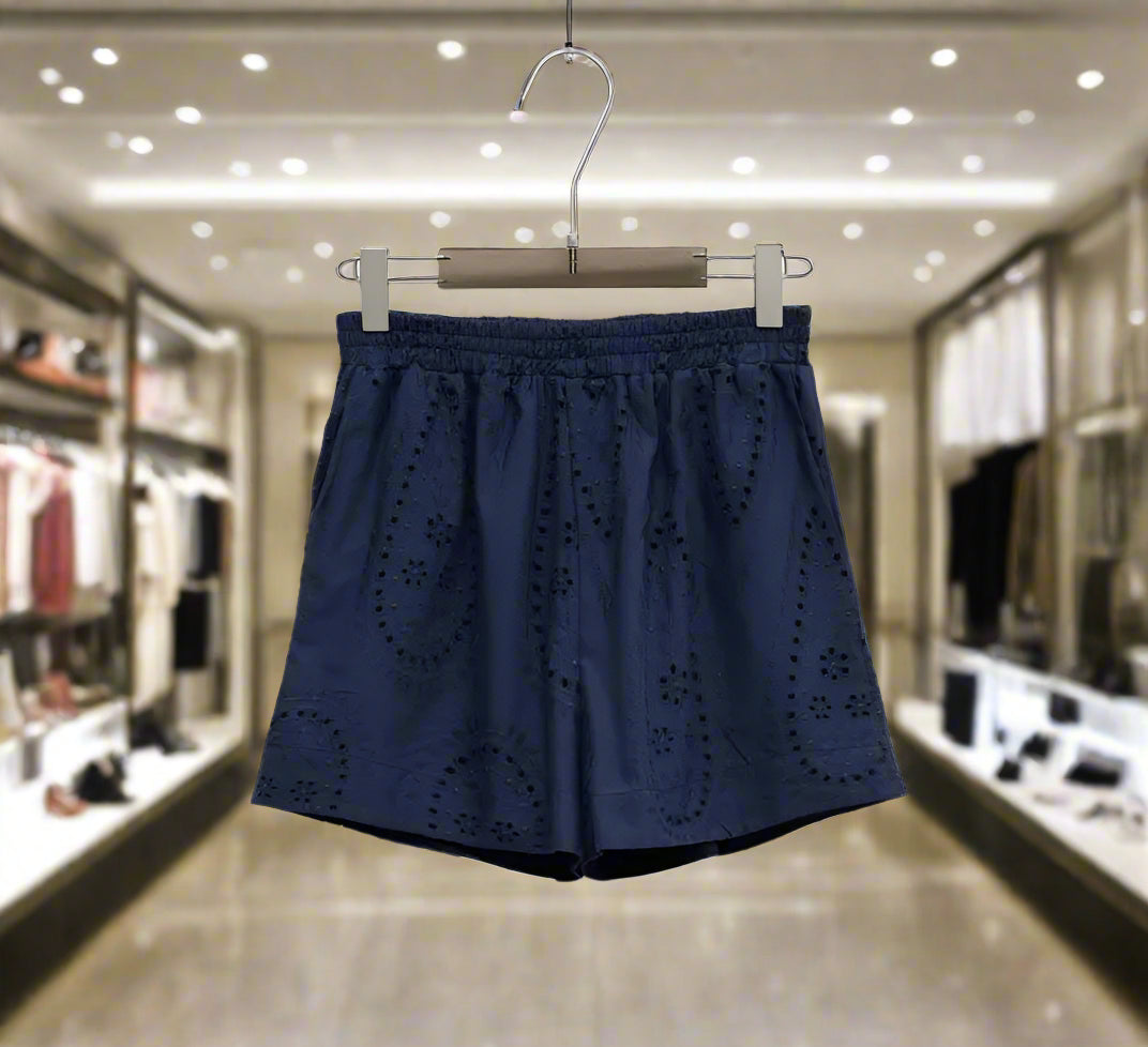 Lumina blue casual shorts for women