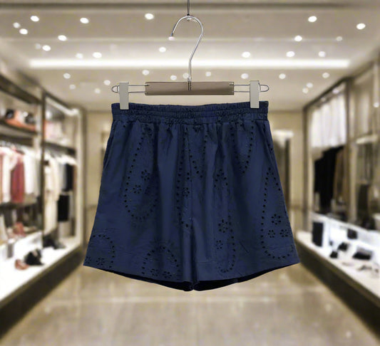 Lumina blue casual shorts for women