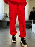 PEPPER Magic Red pants with fluff for women