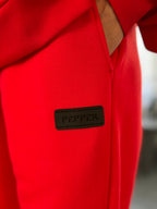 PEPPER Magic Red leisure suit with fluff and dragon for women