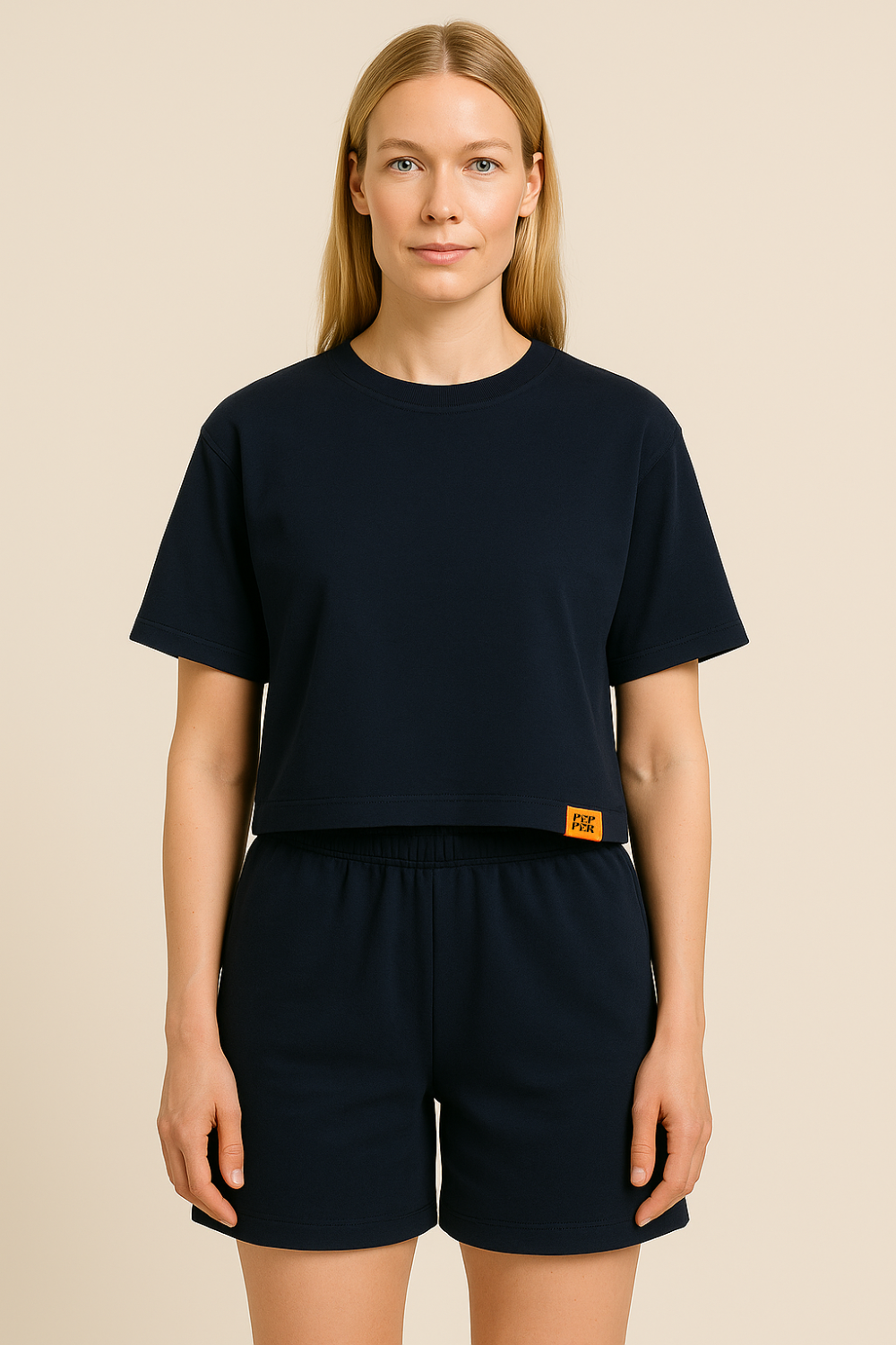 PEPPER Navy one size shorts for women