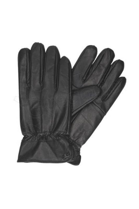 PIERRE CARDIN black genuine leather gloves for men
