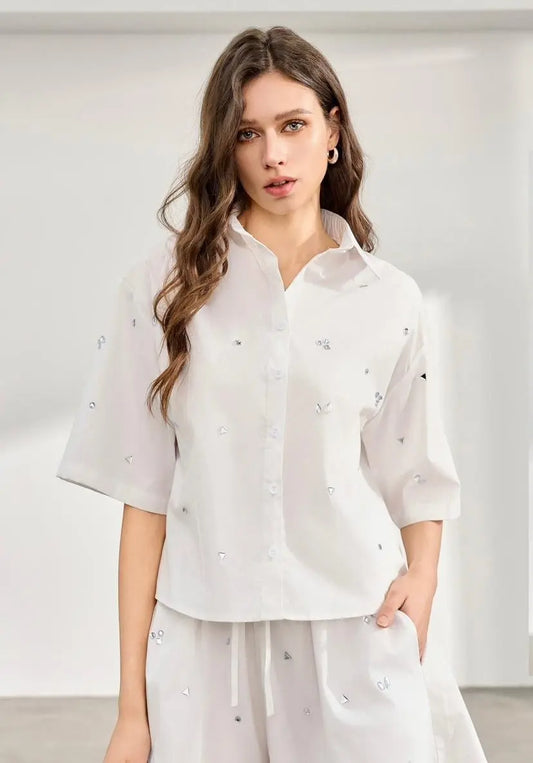 CHANCE OFF white shirt for women