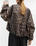 LUMINA brown bomber jacket for women