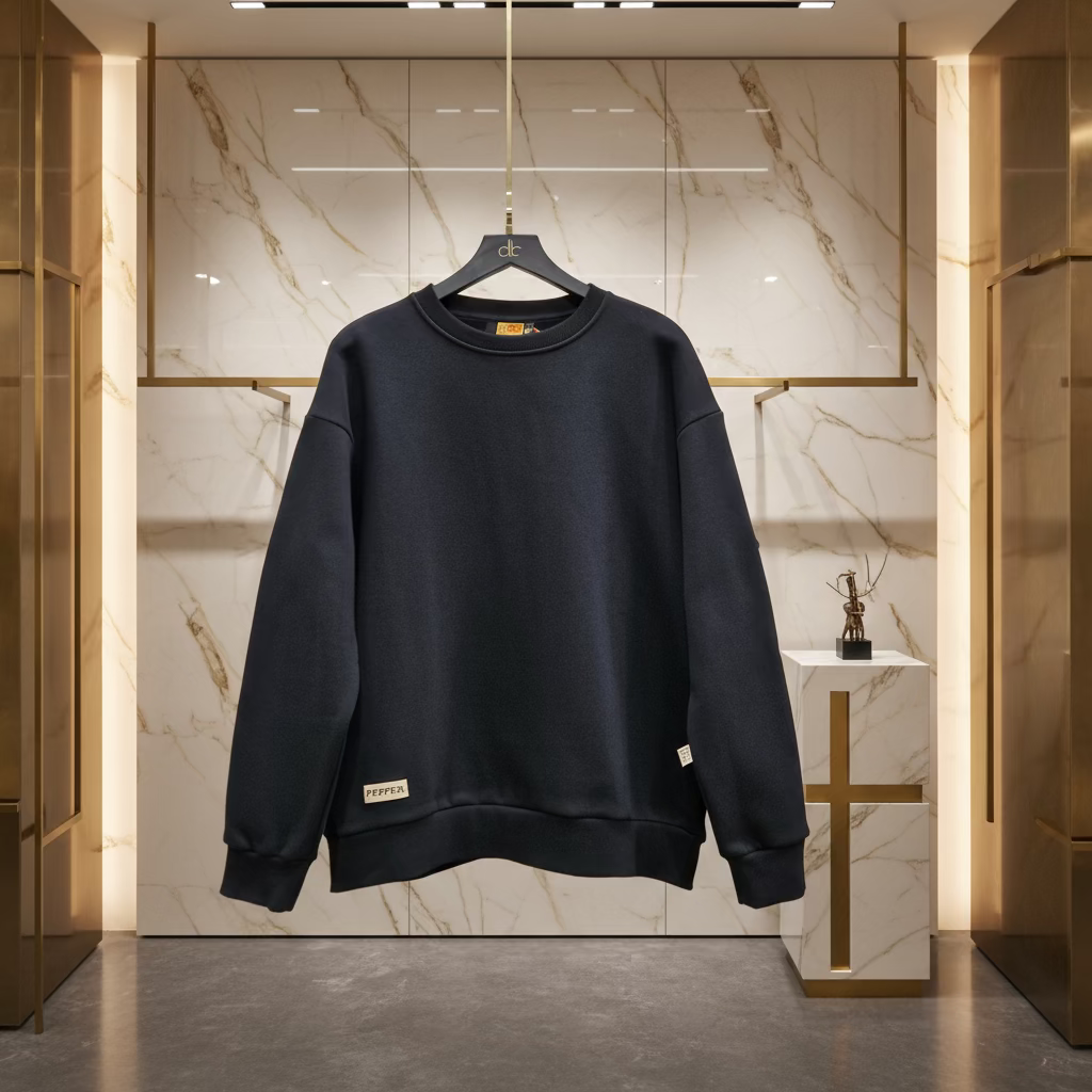 PEPPER UNISEX Dream Black džemperis su pūkeliu