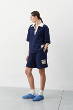 Lumina blue polo shirt for women