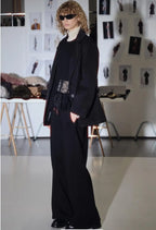 LUMINA juodos laisvalaikio kelnės moterims