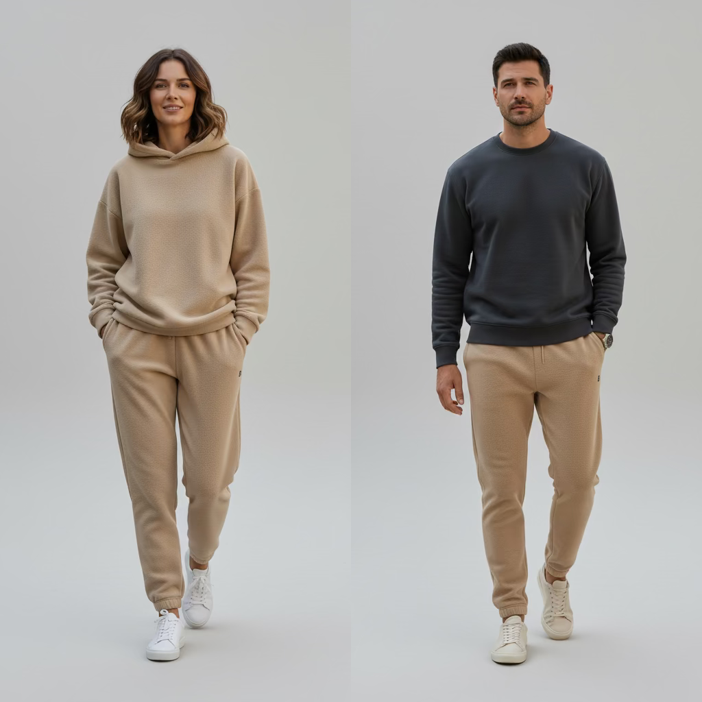 PEPPER UNISEX Dream Fleece Camel kelnės