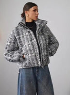 ALTAMIRA gray bomber jacket for women