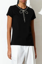 LUMINA black T-shirt for women