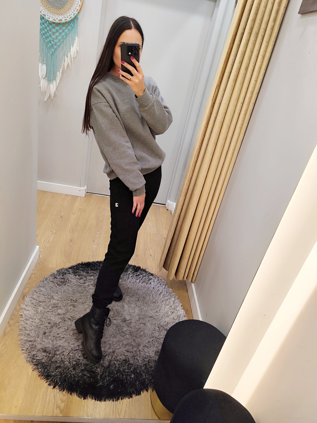 PEPPER UNISEX Dream Grey džemperis su pūkeliu