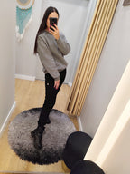 PEPPER UNISEX Dream Grey džemperis su pūkeliu