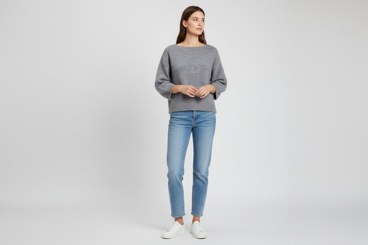 Altamira pilkas megztinis moterims