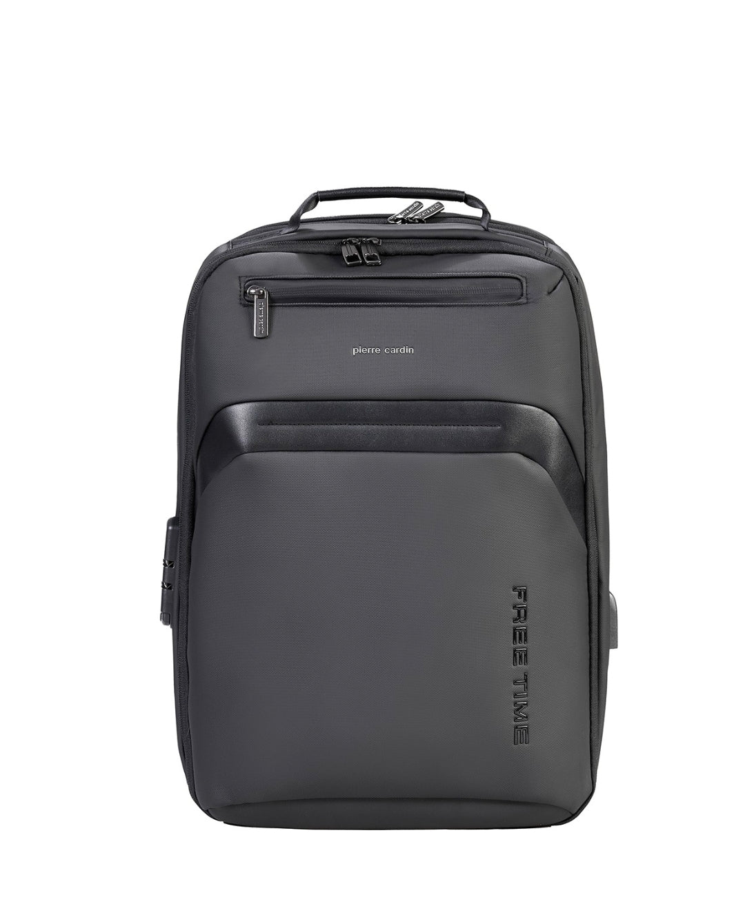 Pierre Cardin eco leather black backpack for men