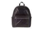 Pierre Cardin black leather backpack for men