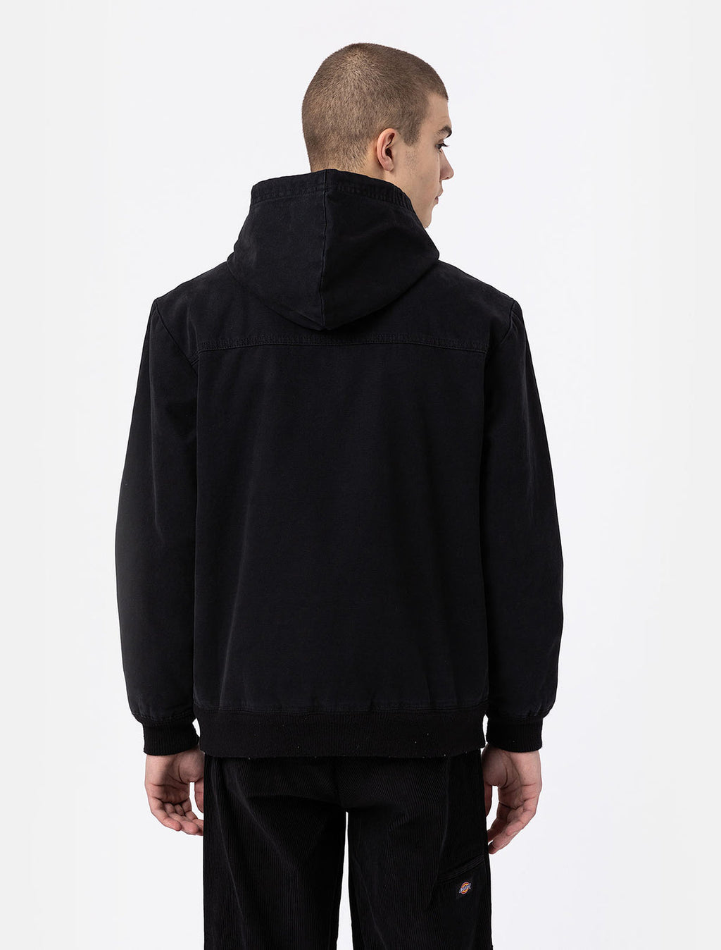 DICKIES juoda striukė su kailiu vyrams
