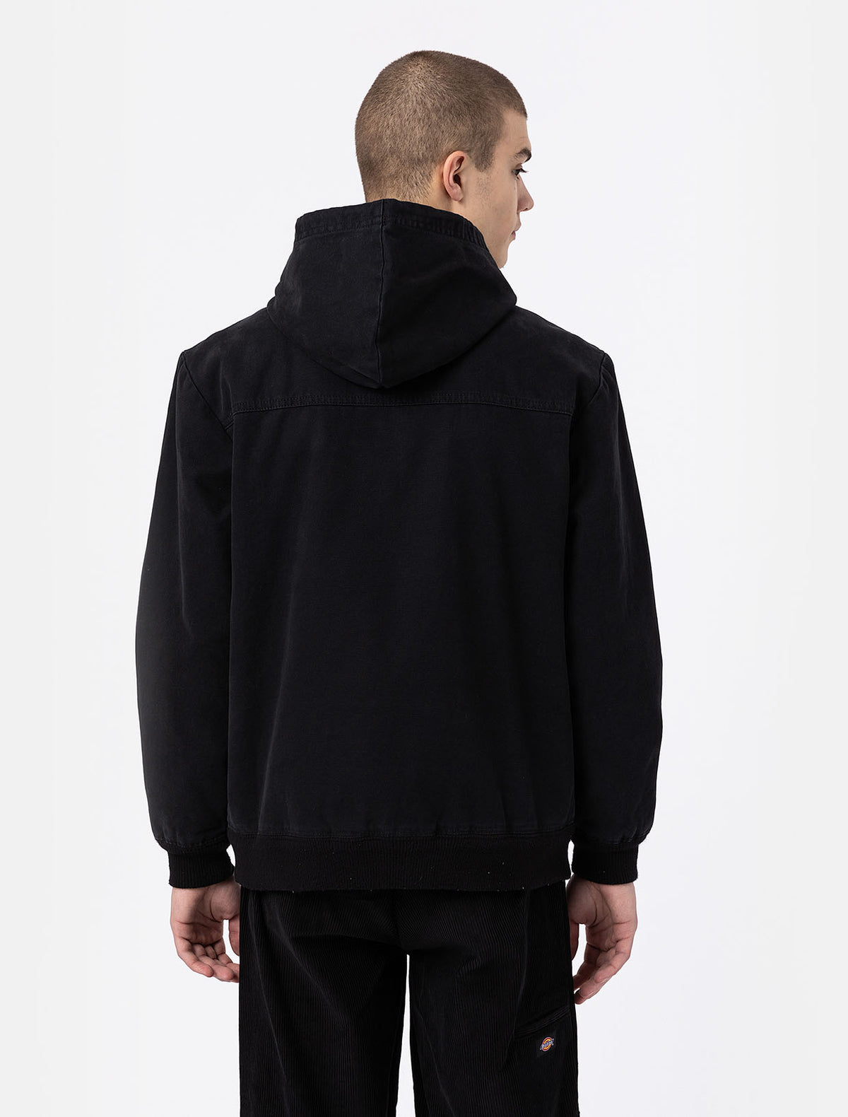 DICKIES juoda striukė su kailiu vyrams