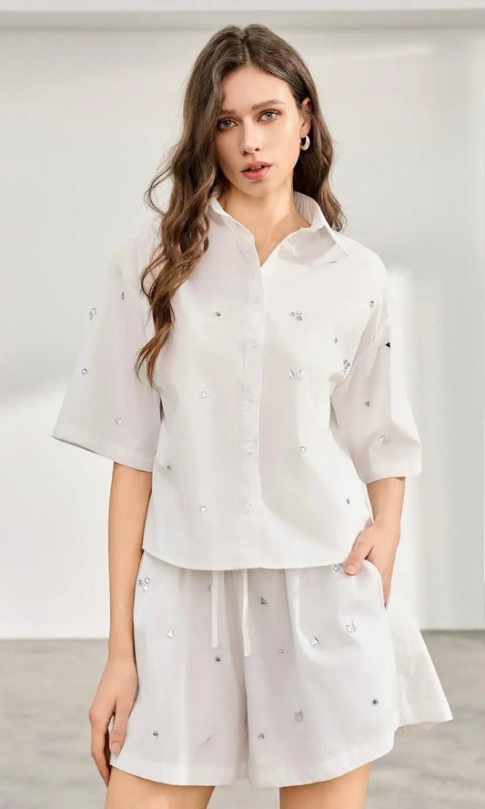 CHANCE OFF white shirt for women