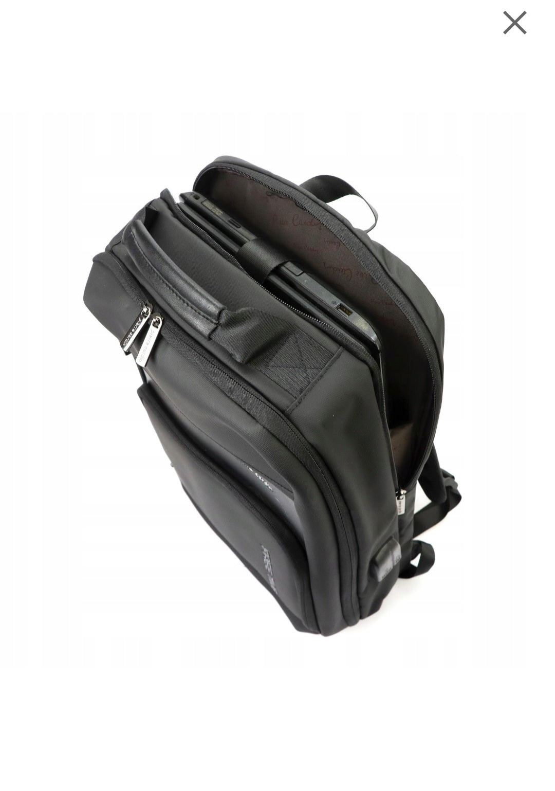 Pierre Cardin eco leather gray backpack for men