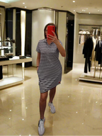 PEPPER White &amp; Blue Pique dress for women