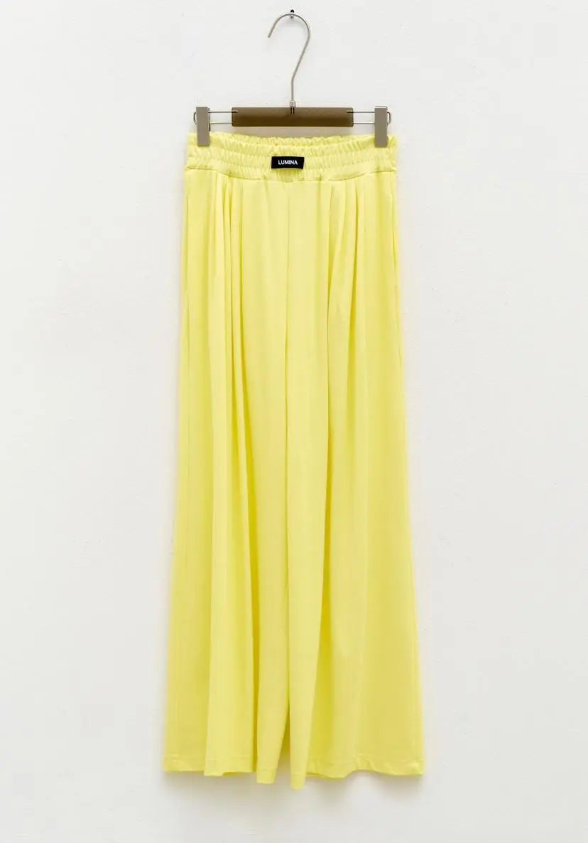 Lumina yellow casual pants for women