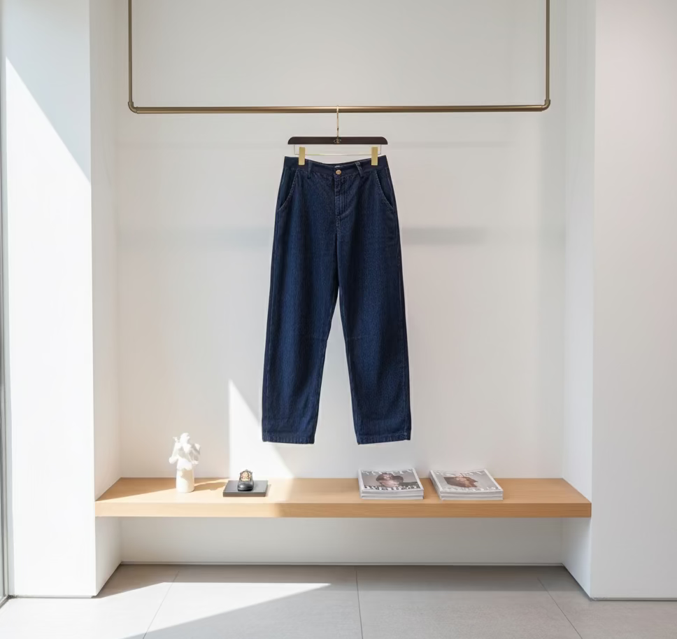 Altamira blue corduroy pants for women