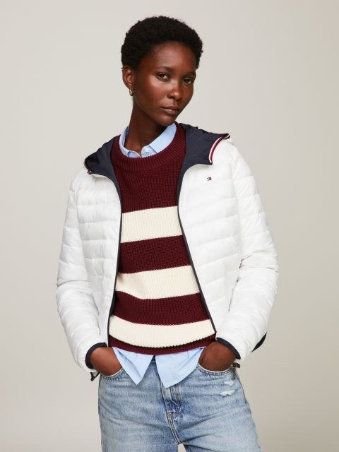TOMMY HILFIGER dvipusė striukė moterims su gobtuvu