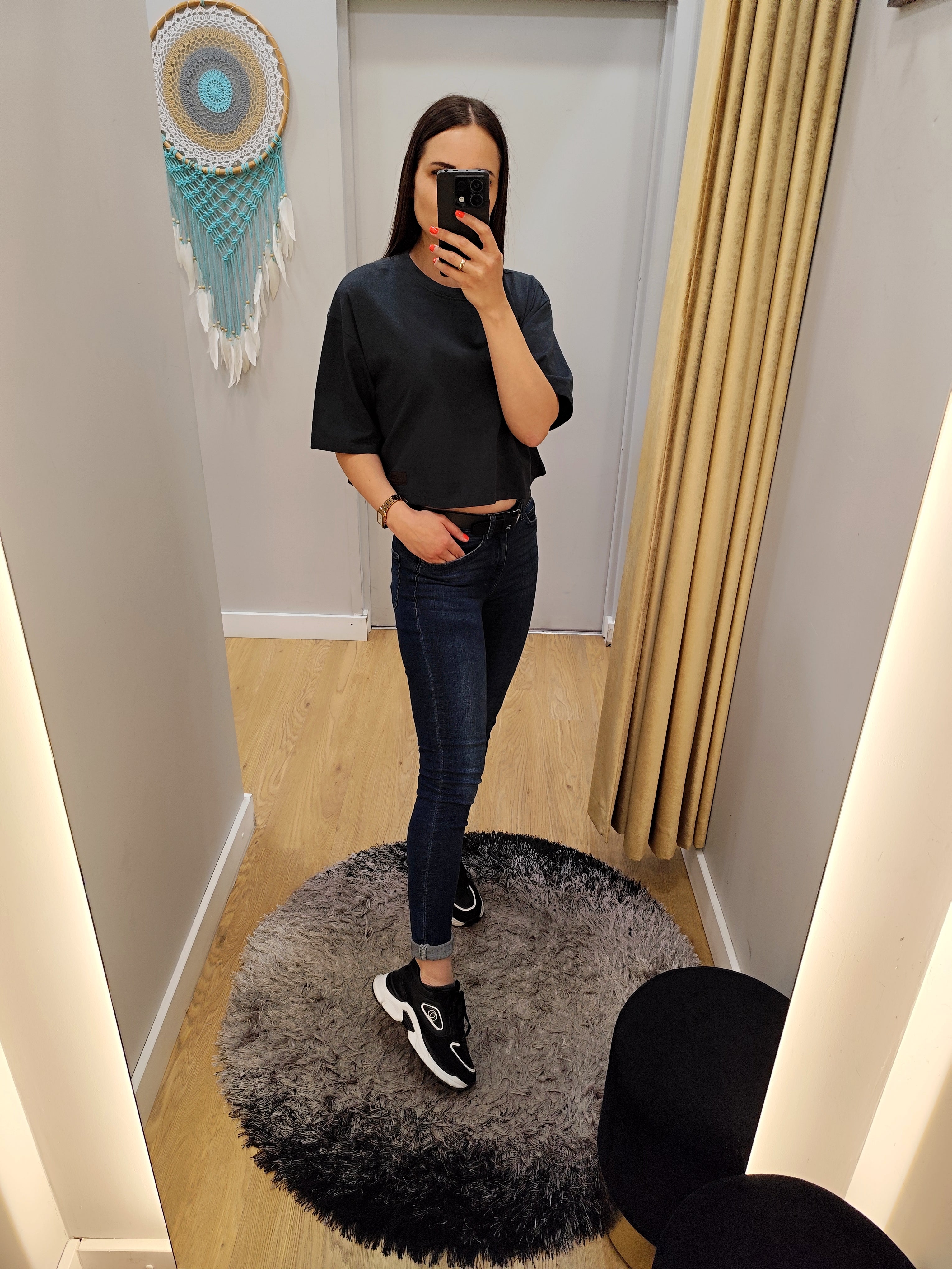 PEPPER crop top space grey ploni marškinėliai moterims