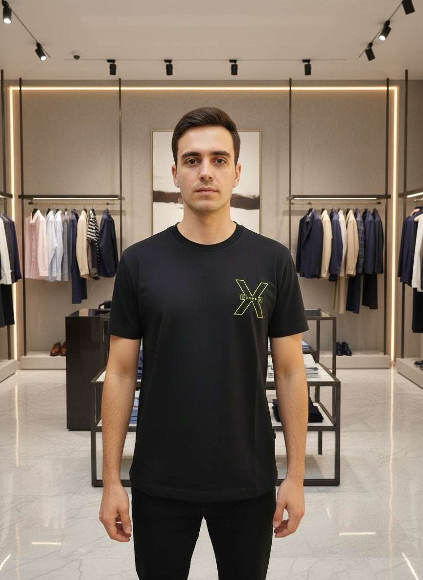 John Richmond juodi marškinėliai vyrams / S