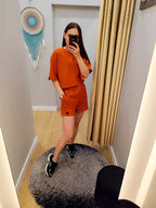 PEPPER crop top orange t-shirt for women